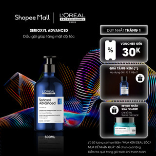  Dầu gội dưỡng tóc giúp làm dày tóc L'Oréal Professionnel Serioxyl Advanced 500ml - Dành cho tóc thưa mảnh rụng 