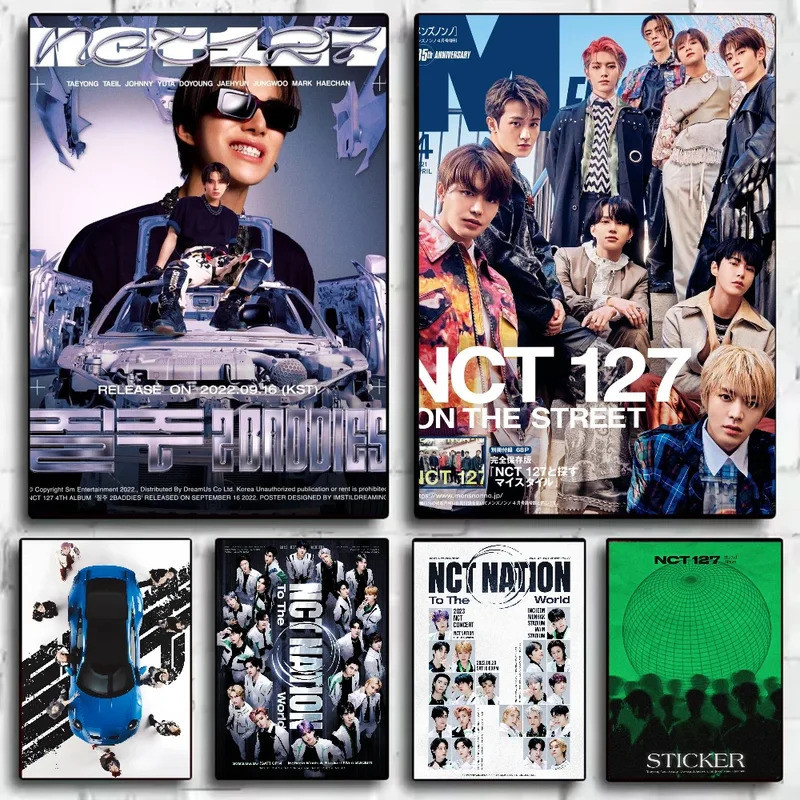 Kpop N-NCT 127 Poster HD Nghệ Thuật Dính Tường Chống Thấm Nước Nhà Phòng Khách Phòng Ngủ Thanh Thẩm 