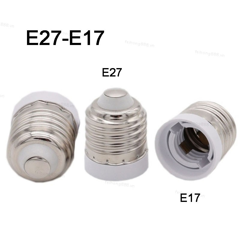 E27 Sang E17 Vít Ổ Cắm Đế LED Halogen CFL Bóng Đèn Bộ Chuyển Đổi Đèn Giá Đỡ Cho E27 Nam Sang E17 Nữ 