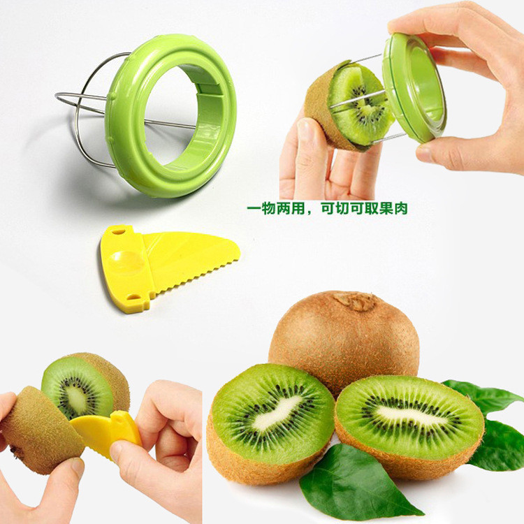 Kiwi Fruit Divider Kiwi Cut Peeling Cutter Fruit Core Digger Tiện ích nhà bếp W7JJ