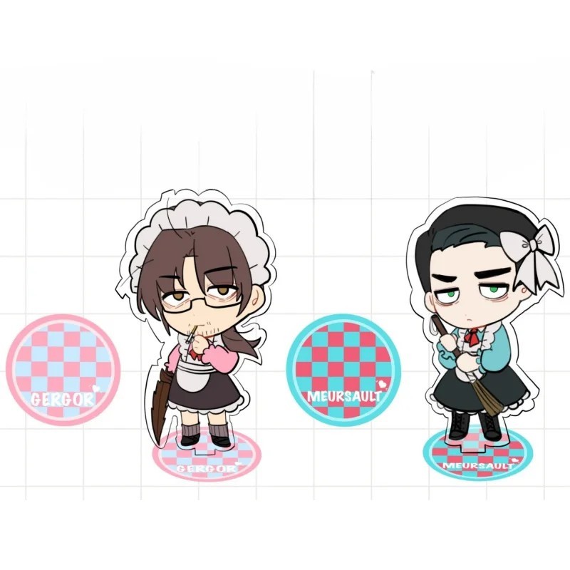 Standee Limbus Company mô hình Meursault Gregor phiên bản hầu gái Maid trang trí bàn học mica Acryli
