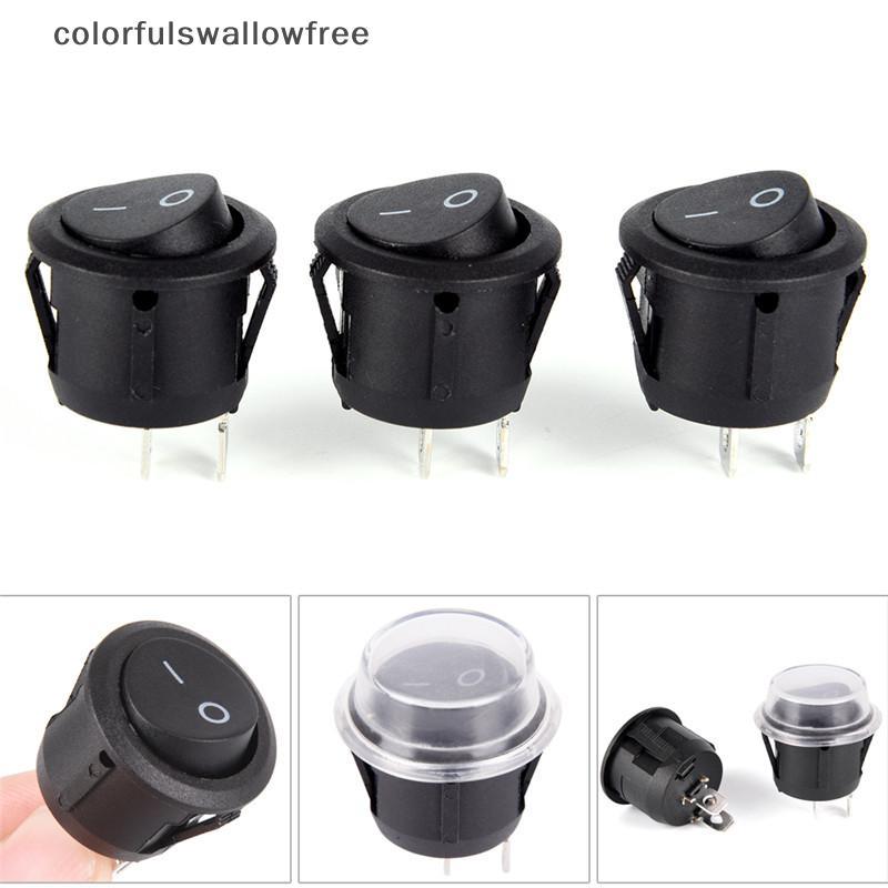 Colorfulswallowfree 1Pc 2-PIN ON-OFF SPST Round Dot Car Auto Roer Công tắc chuyển đổi + Vỏ chống nướ