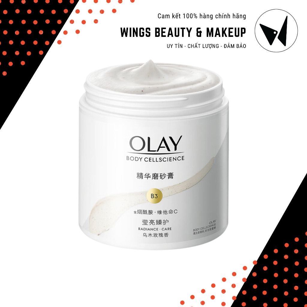 OLAY - Tẩy da chết Body Cellscience B3 VitaminC Radiance Care 200g chính hãng
