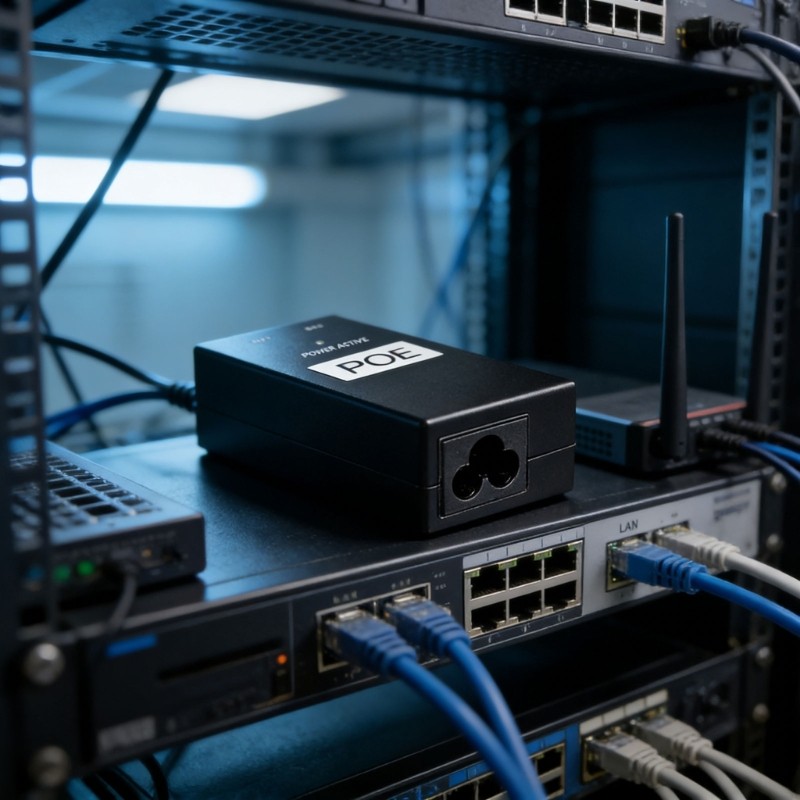 Quu 24V 48V POE Power Injector 1000Mbps POE Nguồn Điện Đầu Ra Để Bàn POE
