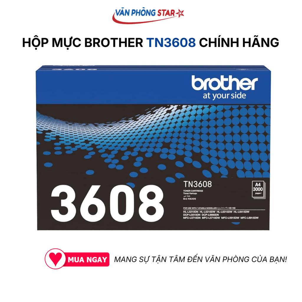 Hộp mực TN3608/ Cụm trống DR3608 CHÍNH HÃNG L5210DN, L5210DW, L6210DW, L6415DW, L5510DN, L5710DN, L5