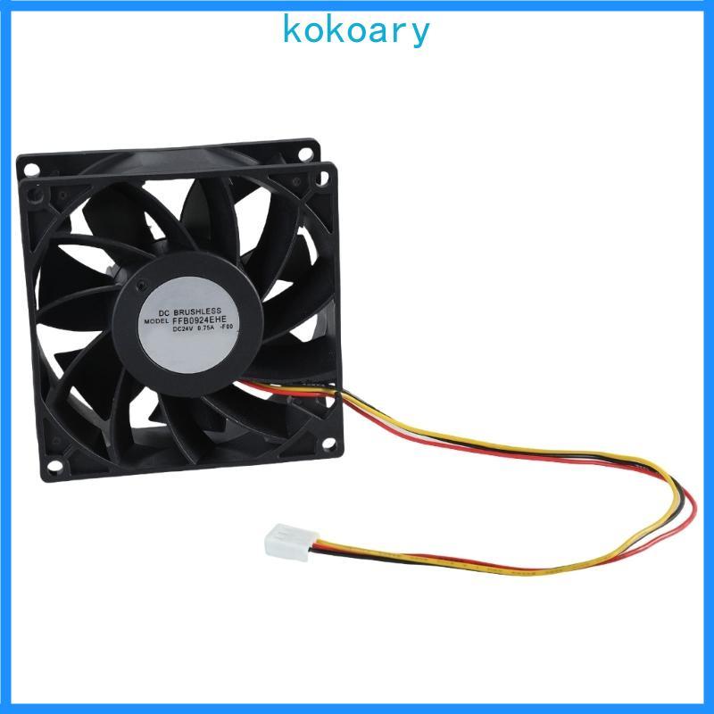 Quạt làm mát KOK 24V 9x9cm có cảnh báo nhiệt độ để làm mát máy chủ Hoạt động yên tĩnh