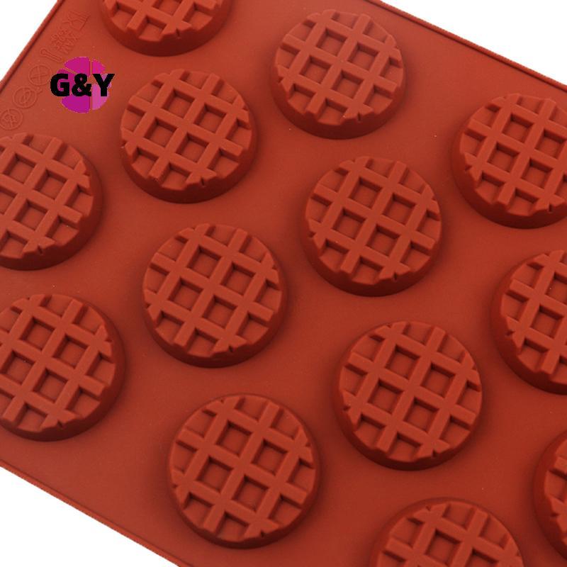 G & Y Waffle Khuôn Silicon DIY Tròn Waffle Dụng Cụ Làm Khuôn Socola Thiết Thực