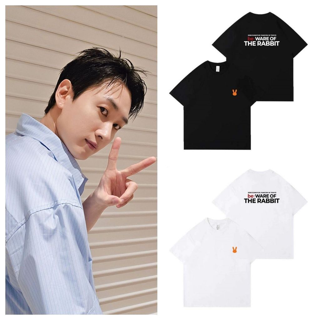 Kpop Super Junior EunHyuk FM Cổ Tròn Cotton T Tay Ngắn Hàng Đầu Nam / Nữ Cặp Đôi Áo Sơ Mi Ngắn