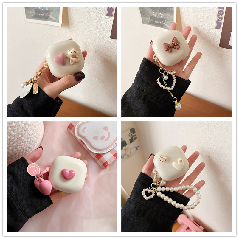 Ins love / flower Cho Soundcore R50i NC / R60i NC / K20i / R50i Vỏ Tai Nghe keychian & Silicon Cho S