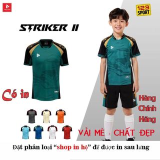 [HÀNG SẴN][trẻ em-chính hãng JustPlay] Bộ Striker II xanh cổ vịt 2026 vải mè Quần áo bóng đá trẻ em đẹp lắm ko nhăn xù