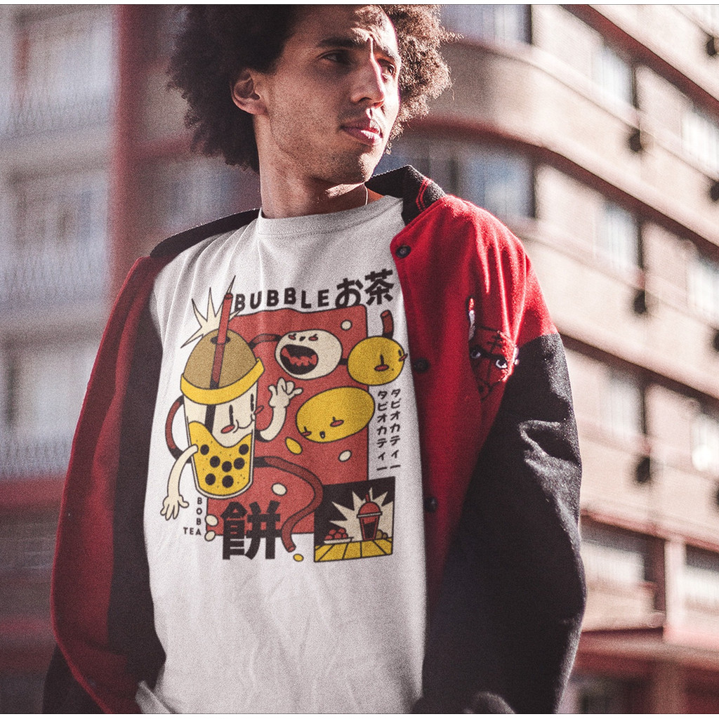 100% Cotton Boba Bubble Tea Áo Thun Boba, Anime Và Trà Bong Bóng Boba Lovers Gift-