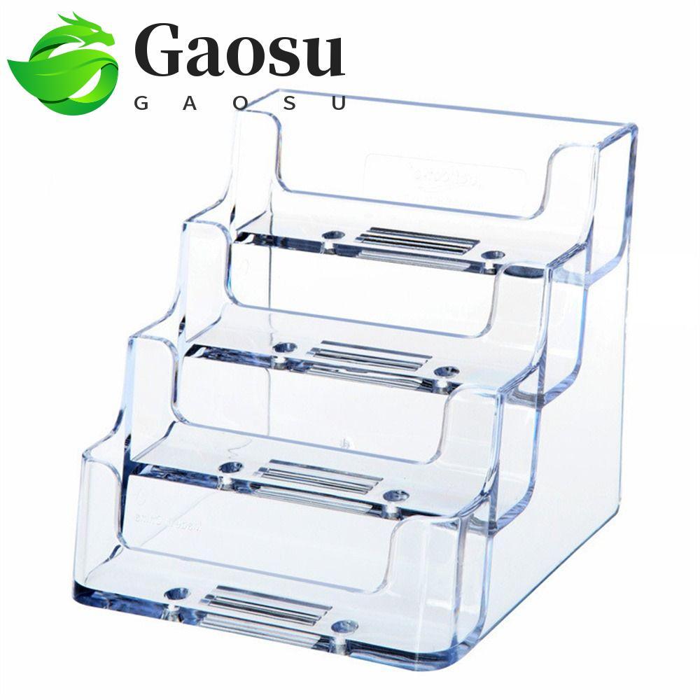 GAOSU Business Card Holder Để Bàn Sắp Xếp Bàn Để Bàn Hộp Kệ Trong Suốt Phụ Kiện Hội Nghị Tên Thẻ Hiể