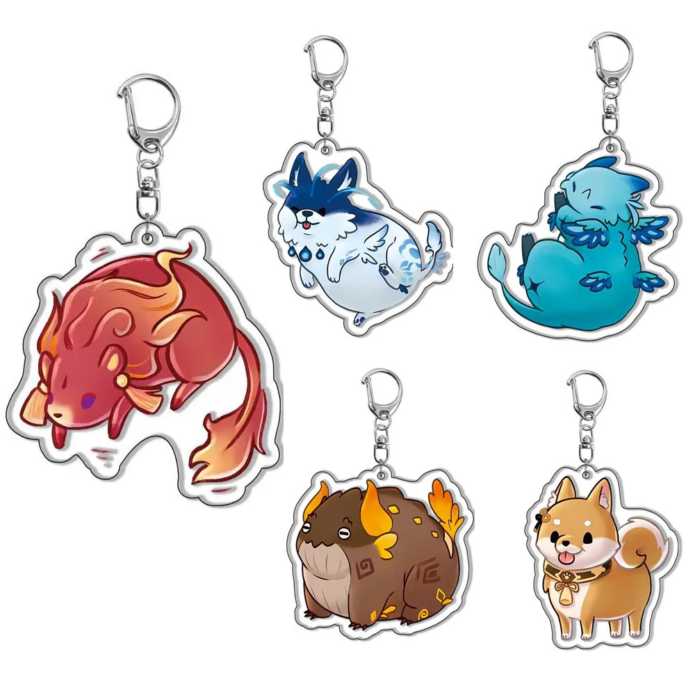 Yuanshen Animal Theme Keychain Columbina Hyposelenia Kamisato Ayato