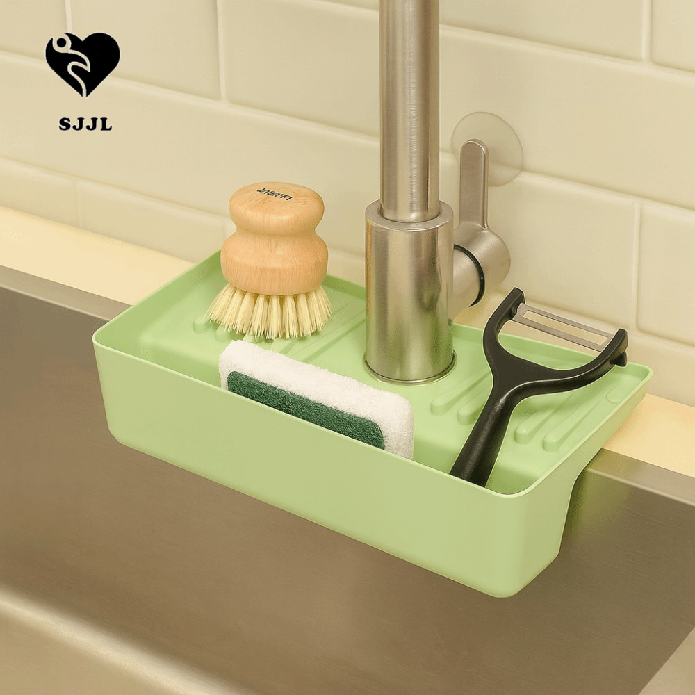 Giá thoát nước bồn rửa SJJL, Giá lưu trữ vòi chống trượt chống nước, Tiết kiệm không gian TPP Thiết 