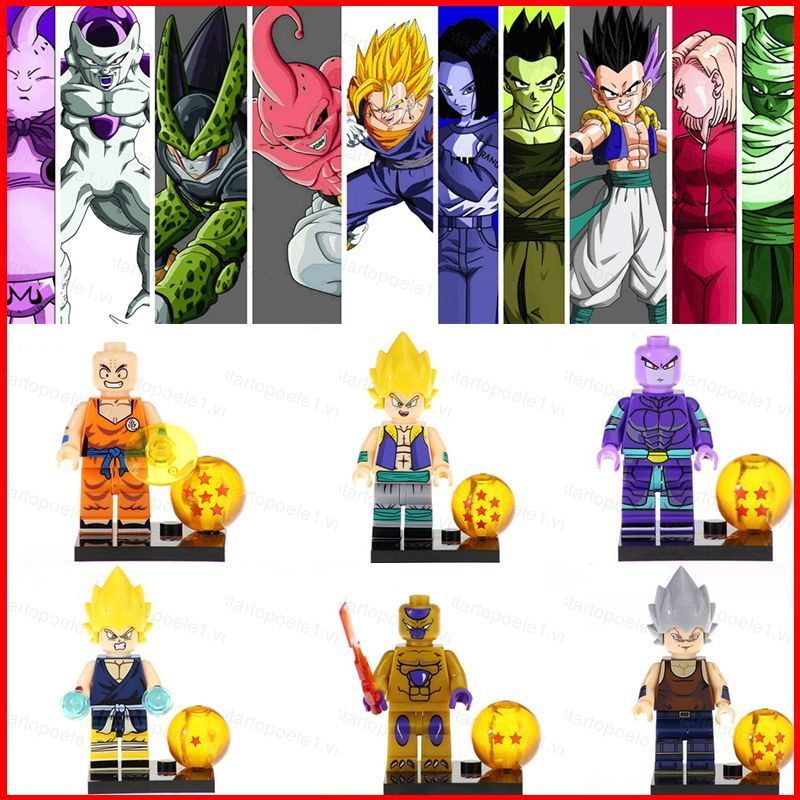 Dragon Ball Super Lego Đồ Chơi Minifigures Truyện Tranh Khối Xây Dựng Đen Son Goku Beijita Bộ Sưu Tậ