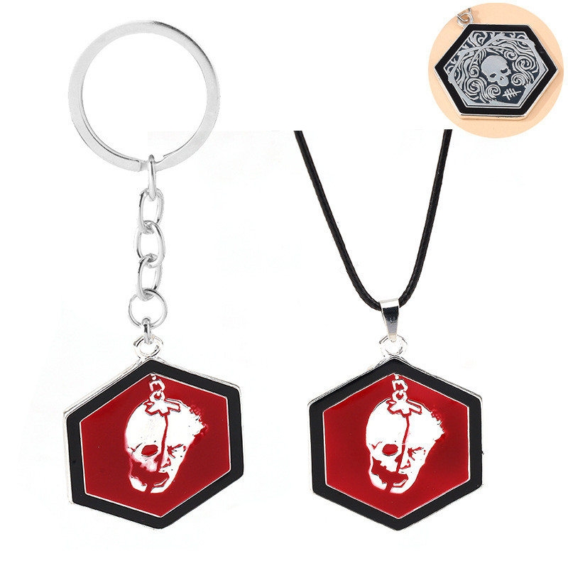Spot Goods#Surrounding the game Dead by Daylight Dead by Daylight Keychain Pendant Double-Sided Skul