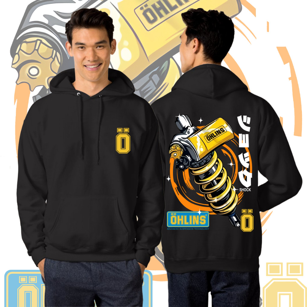 Áo Hoodie dài tay đua chống sốc Ohlins (Ohlins)#适合驾车, Du lịch, Trang phục thể thao, Họa tiết tinh tế
