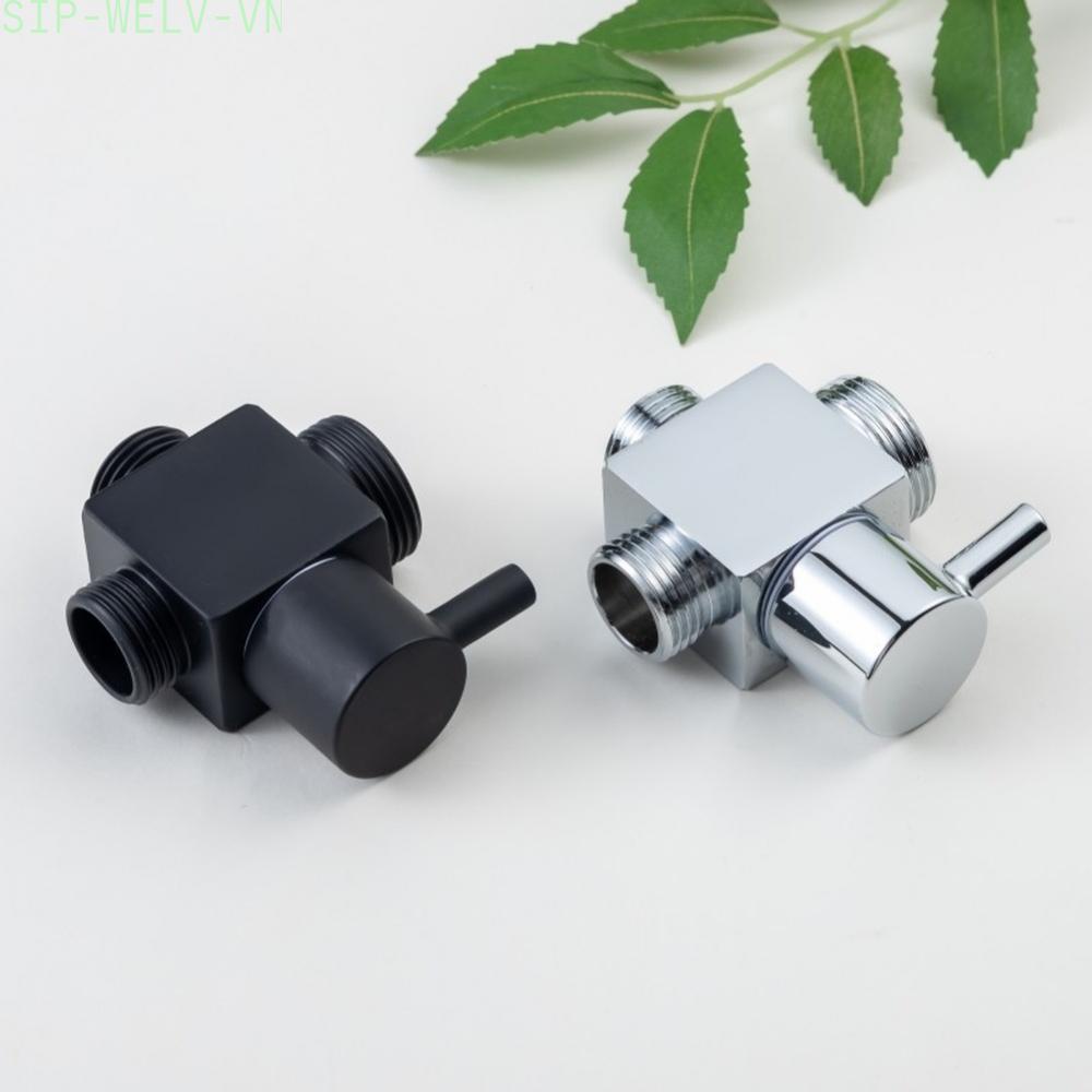 {WELV}Brass Shower Diverter Valve 3 Way Splitter 1 Inlet 2 Outlet Water Flow Switch