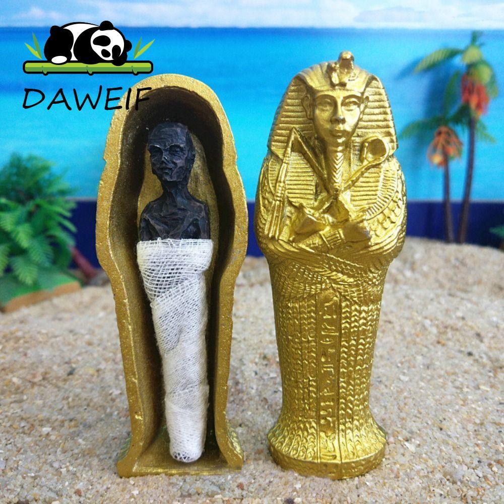 DAWEIF Pharaoh Model Coffin Mini Prop Creative Ai Cập Bức tượng thu nhỏ