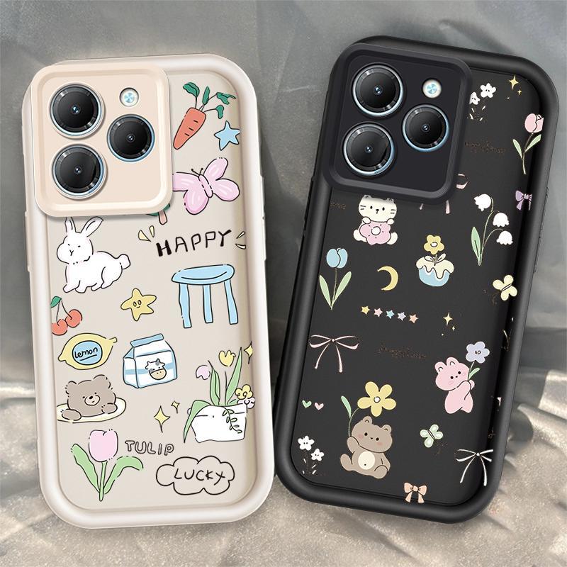 Vỏ Cho INFINIX HOT 40 INFINIX HOT 40 Pro Vỏ Chống Sốc Nơ Thỏ Silicon Dễ Thương