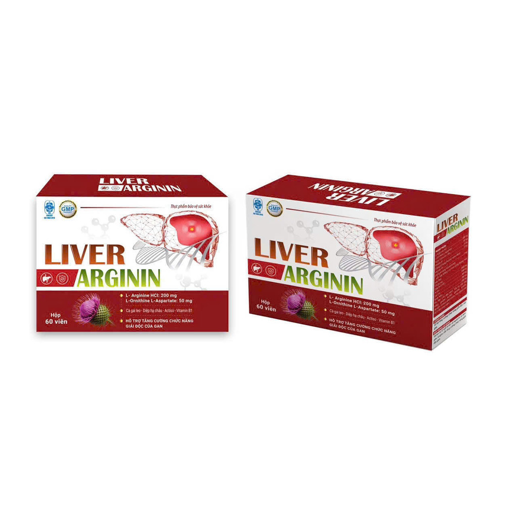 Liver Arginin Viên uống giải độc gan Thành phần Cà gai leo, Diệp hạ châu, Sài đất, Nhân trần