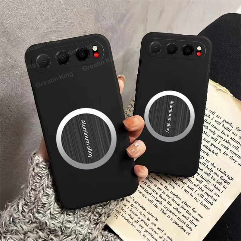 Dành Cho Nubia Air Ốp lưng TPU Mềm Màu Đen Có Nhãn Dán Tự Dính Từ Tính