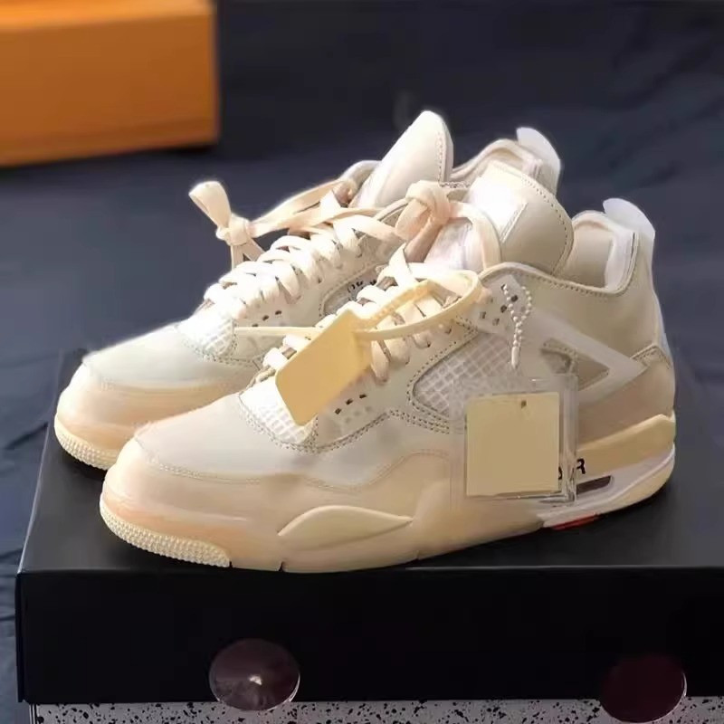 Chất Lượng Cao aj4 Nam Oreo Net Giày Thể Thao Cặp Đôi Bóng Rổ Thể Thao Giày Nữ