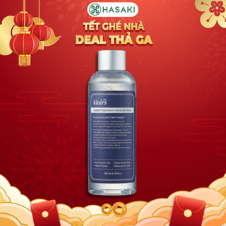   DAILY  Nước Hoa Hồng Không Mùi Dành Cho Da Nhạy Cảm Dear Klairs Unscented Toner 180ml Hasaki Chính Hãng 