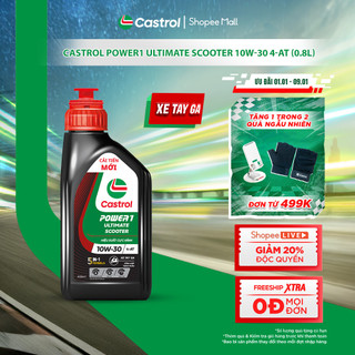 Dầu nhớt xe tay ga Castrol POWER1 ULTIMATE SCOOTER 10W-30 4-AT  0.8L  