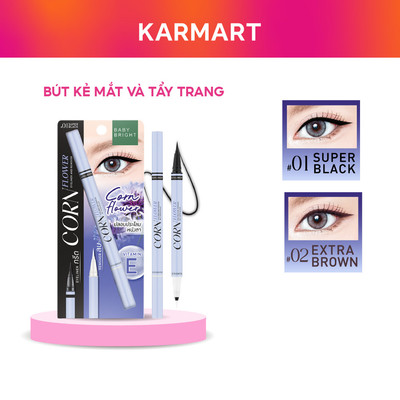 Bút Kẻ Mắt Và Tẩy Trang 2 Trong 1 Baby Bright Cornflower Eyeliner & Remover 0.5ml + 0.5ml