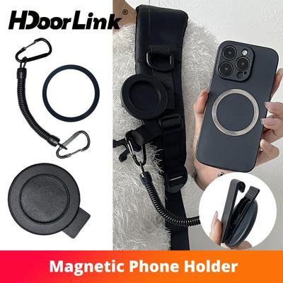 Giá đỡ kẹp đai từ tính HdoorLink Giá đỡ điện thoại nam châm có dây lò xo cho điện thoại di động