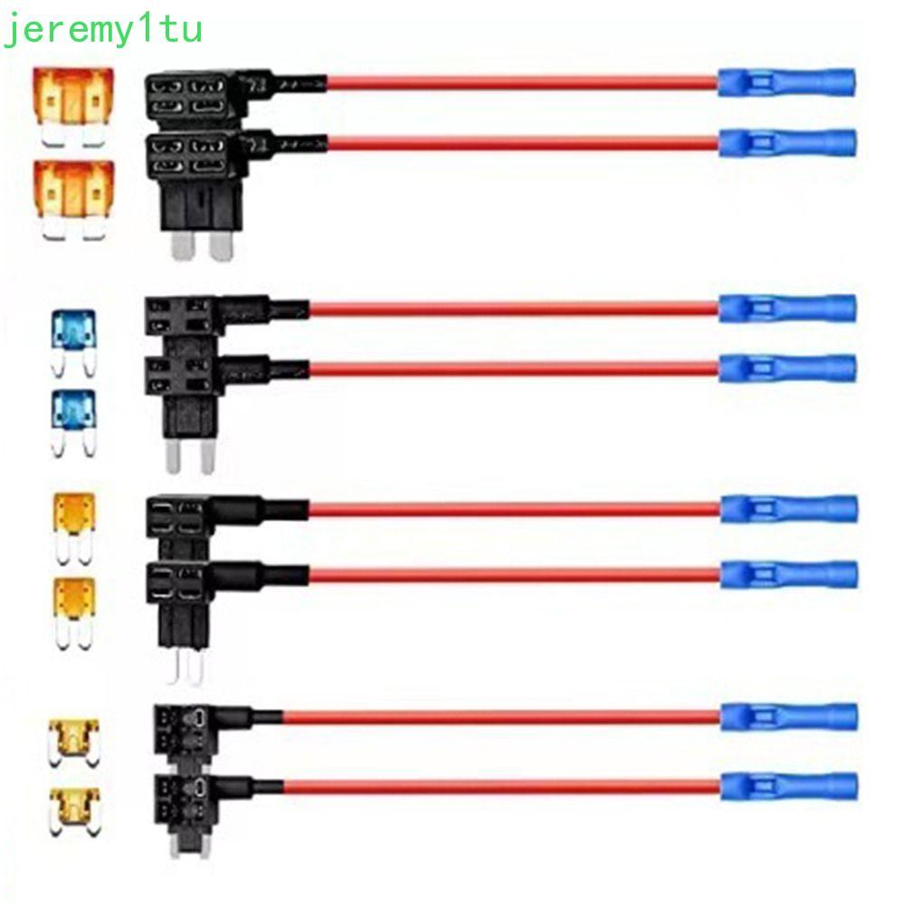 JEREMY Car Add a Circuit Fuse Tap Kit, 4 loại được nâng cấp cấu hình thấp Vòi cầu chì Mini, Bộ chuyể
