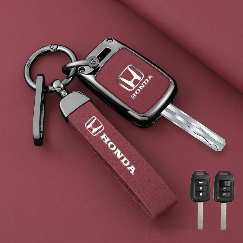 Vỏ chìa khóa cho các mẫu cũ honda fit xrv Amaze brio brv Thành phố Vòng chìa khóa thẳng Hợp kim kẽm 