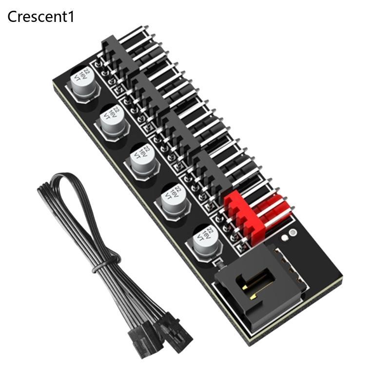 CRE 5 Chiều 4Pin Fan Splitter Adapter Board Cho PC Case Tản Nhiệt Tăng Cường Làm Mát