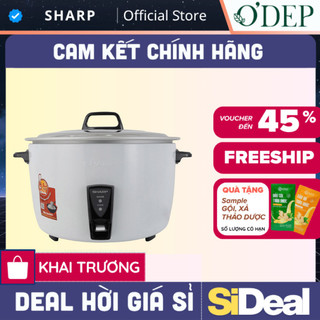 Nồi cơm điện nắp rời 7 Lít Sharp KSH-D77V Chính hãng, Bảo hành 15 tháng - Không chống dính - SIDEAL SIL
