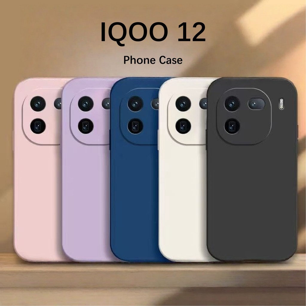 [Tùy chỉnh] Dành cho vỏ IQOO 12 Vỏ silicon chống rơi Full Case Vỏ điện thoại màu trơn cổ điển