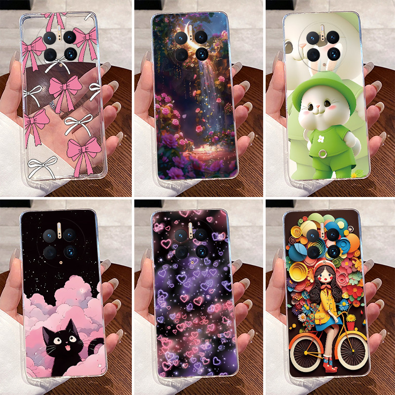 Ốp Điện Thoại Cho Huawei Mate 50 Pro Vỏ Mate50 Mate50Pro Sang Trọng Dễ Thương Tình Yêu Thỏ Ngộ nghĩn