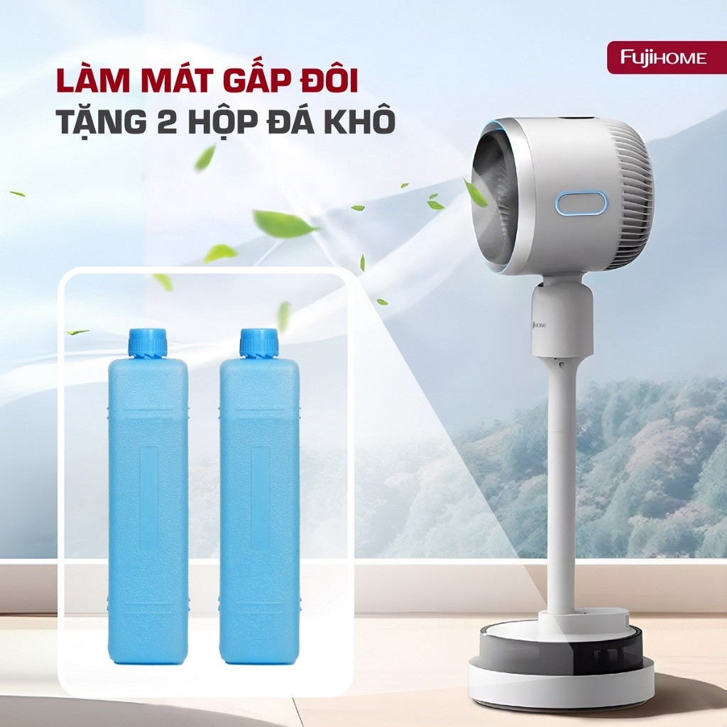 Quạt sưởi đa năng 4 mùa FUJIHOME AC707 Sưởi Ấm Mùa Đông, Gió Mát Mùa Hè, Tạo Ẩm, Lọc Khí, Gọn Nhẹ