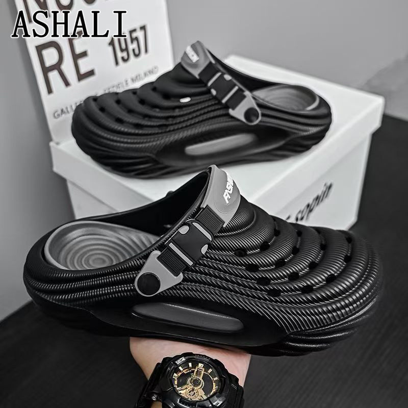 ASHALI Giày Sandal Nam Chống Trơn Trượt Hợp Thời Trang Dép Hai Cánh Mũi