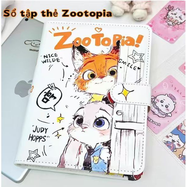 🦊 🐰 Album Ảnh A5 4 Ô – Nhân Vật Judy Trong Zootopia Dễ Thương, Ruột Lò Xo, Đựng Thẻ Idol, Ảnh Thẻ, P