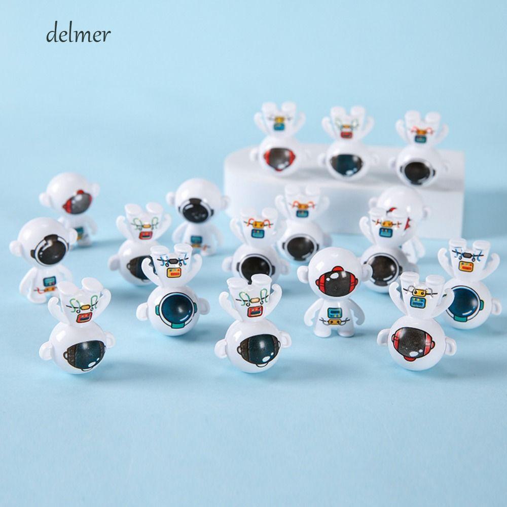 DELMER 10 Chiếc Ngược Mini Tumbler Đồ Chơi, Giảm Áp Lực Spaceman Spaceman Phi Hành Gia Để Bàn Bauble