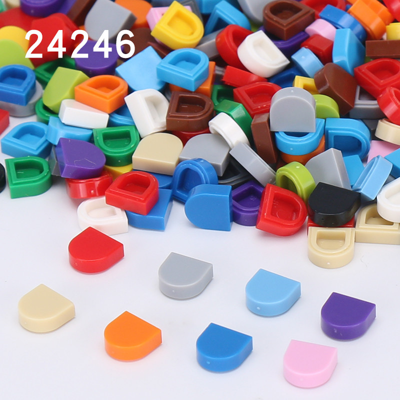Hạt nhỏ 1x1 Bảng bóng cong hình bán nguyệt đơn phương Tương thích với 24246 Bộ phận khối xây dựng Bả