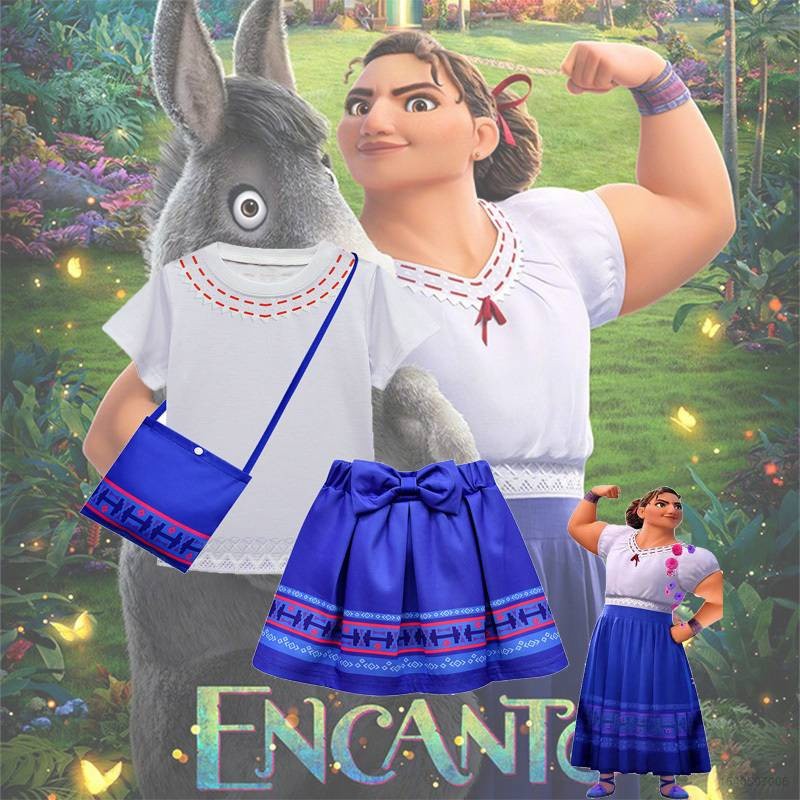 TA1 Disney Encanto Phim Hoạt Hình Hercules LUISA Trang Phục Hóa Trang Cho Trẻ Em Bé Gái Mùa Hè Hallo