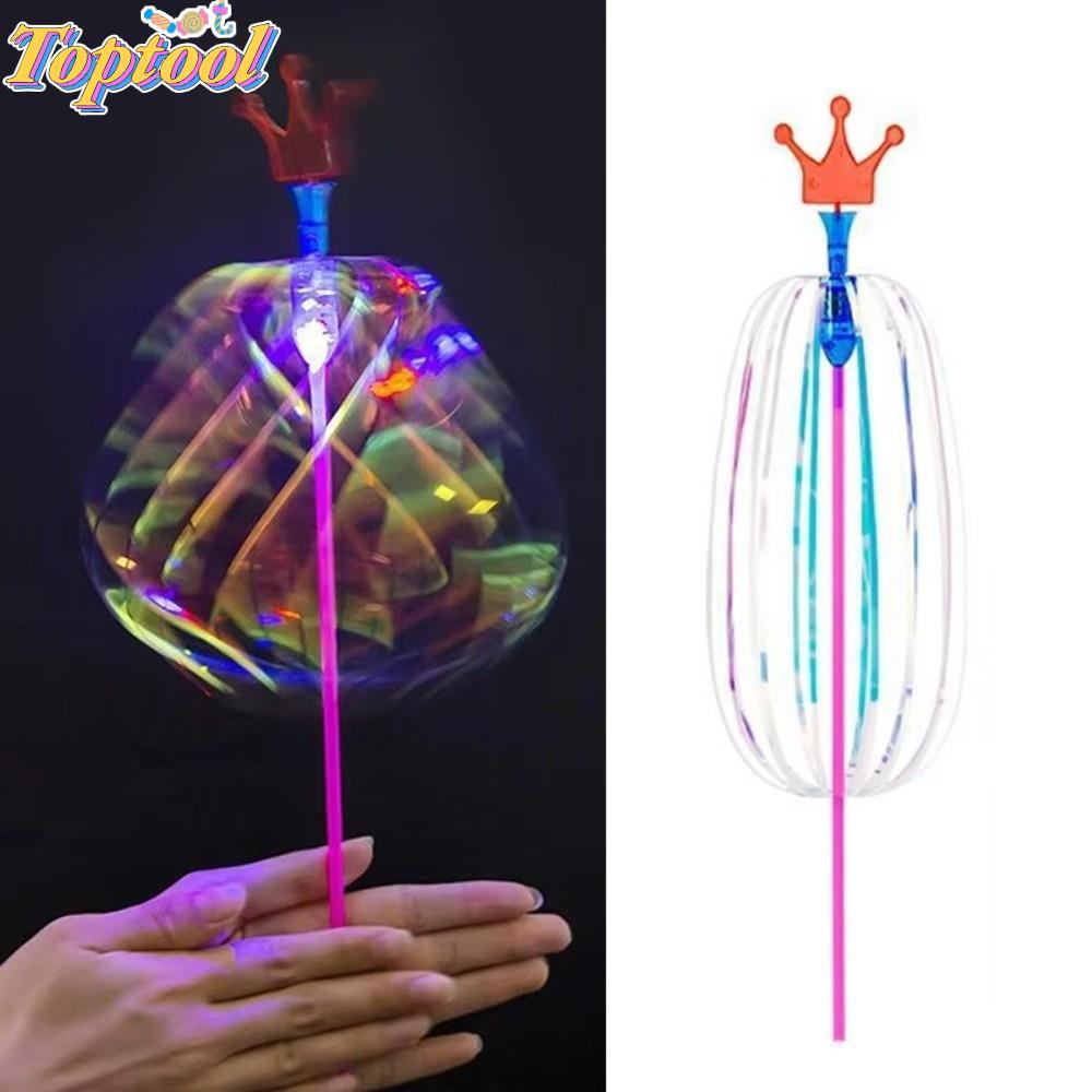 TOPTOOL Luminous Magic Stick, Cây đũa phép màu cầu vồng đầy màu sắc, Cây đũa phép nhẹ bong bóng phát