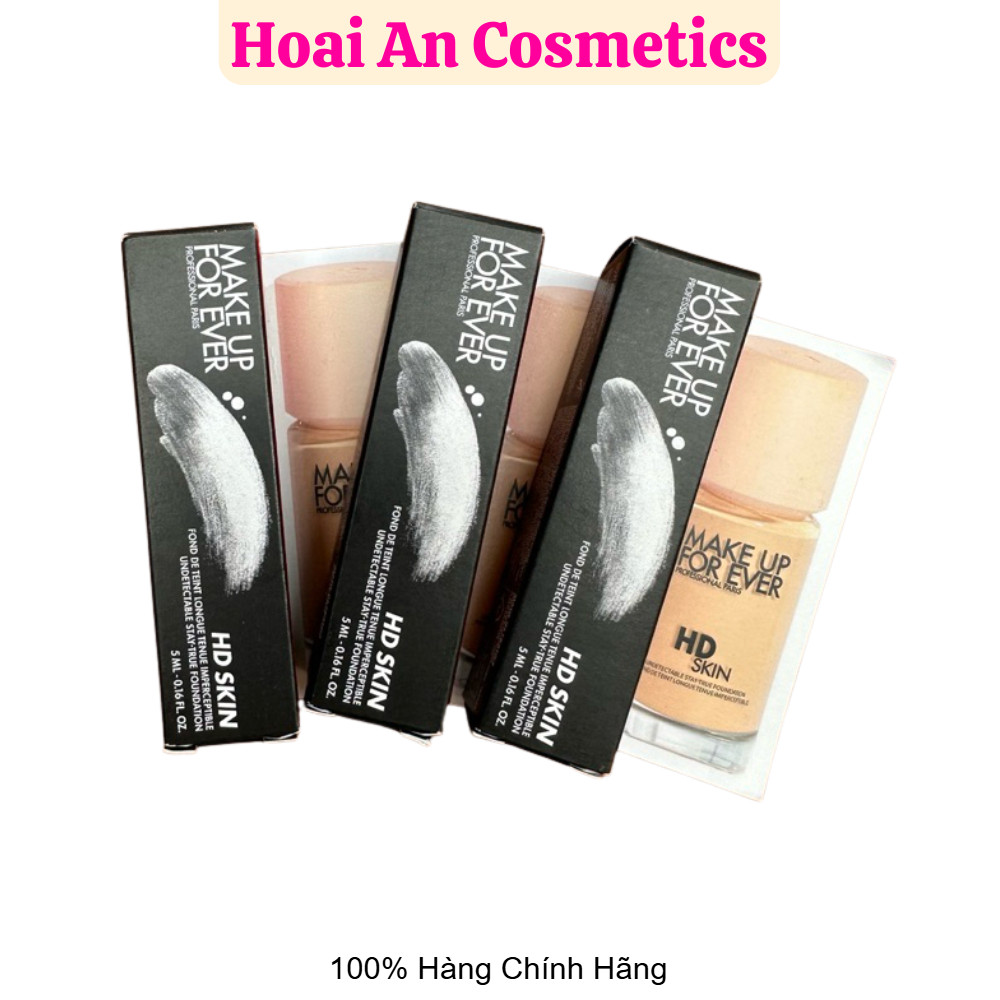 Kem Nền Makeup Forever HD Skin Mini 5ml 1R02 – Nền Mịn, Che Phủ Tốt, Tông Tự Nhiên