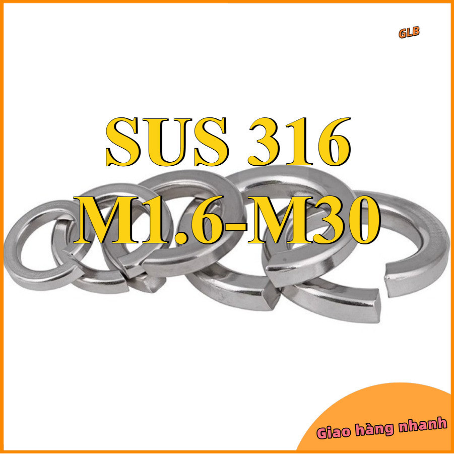 Vòng Đệm Vênh - Long Đền Vênh inox 316 GB93 Vòng Đệm Vênh - Long Đền Vênh Long Đền Vênh - M1.6 / M2 