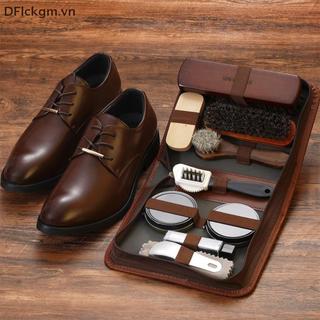 HorseHair Giày Bộ Bàn Chải Da Chăm Sóc Làm Sạch Dụng Cụ Đánh Bóng Bụi Shoehorn Giày Trắng Bộ Bảo Trì Mềm Rửa Gỗ