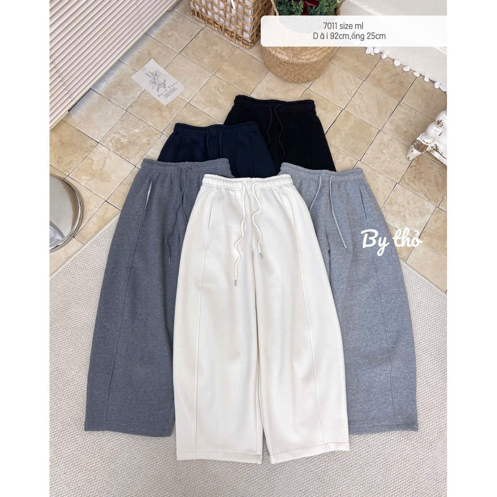 1217BY205 Quần nỉ rút dây lót lông-“𝐋𝐀𝐔𝐑𝐀 7011