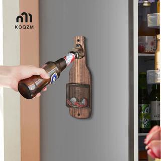 [KOQZM] 1 Máy Mở Chai Bia Bằng Gỗ Mới Nắp Chai Treo Tường Hộp Bảo Quản Thanh Mặt Dây Chuyền Trang Trí Dụng Cụ Mở Chai Treo Tường [Mới]