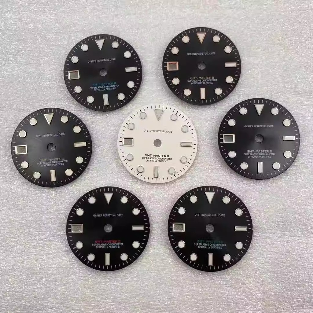 [New 35] GMT Tay trái NH34 Đường kính mặt số 28,5mm Sửa đổi NH34 Phụ kiện đồng hồ